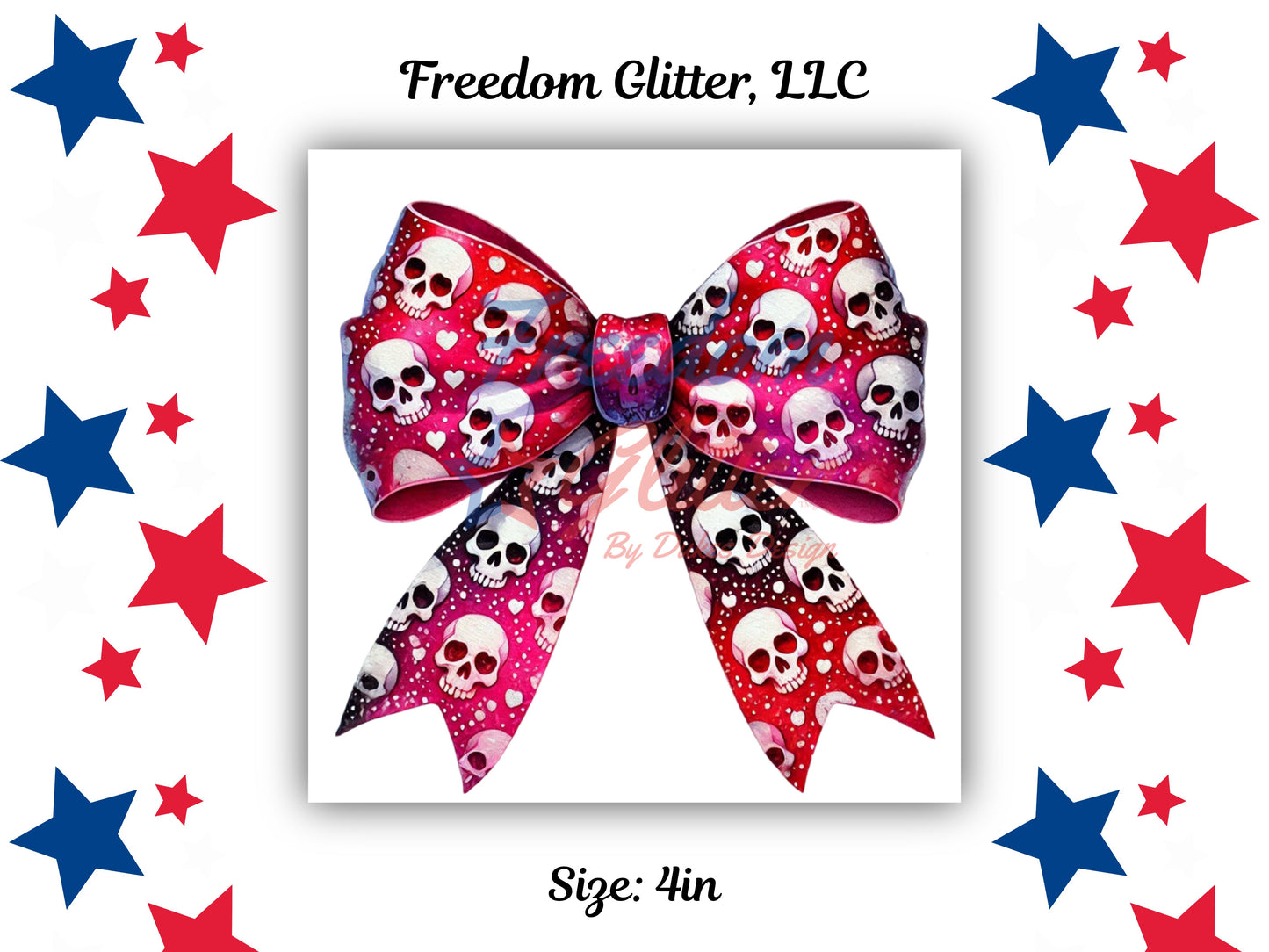 Pink Skulls Bow (UVDTF)