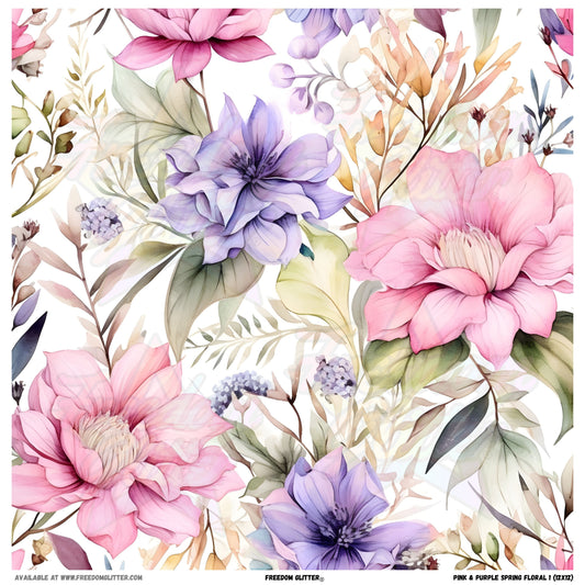 Pink & Purple Spring Floral 1 (Printed Vinyl)