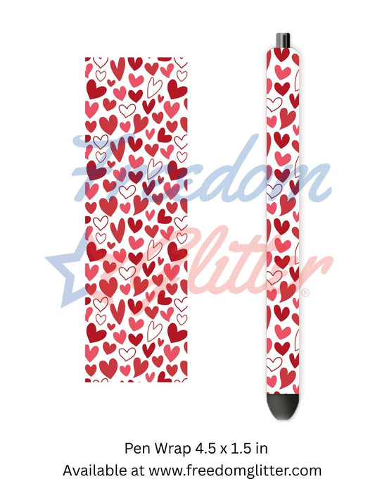 Pink & Red Hearts 1 (Printed Vinyl)