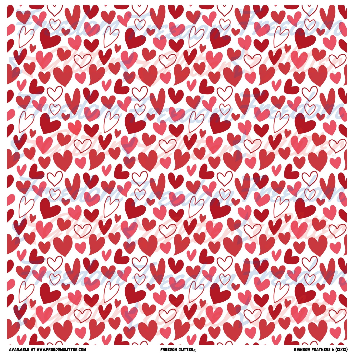 Pink & Red Hearts 1 (Printed Vinyl)