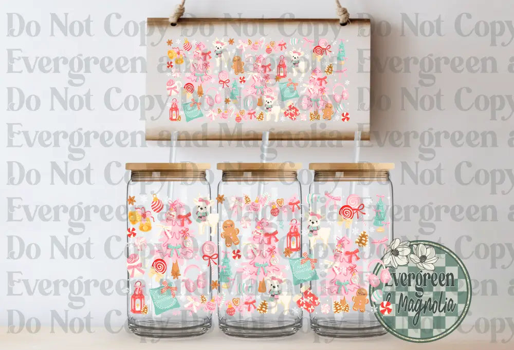 Pink Christmas Cottage