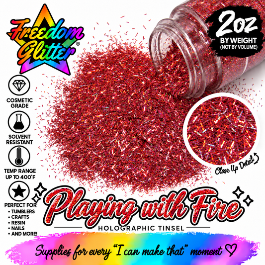 Playing with Fire (Holographic Tinsel Glitter)