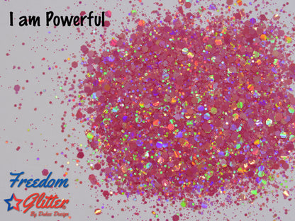 I am Powerful (Pearl Holographic Glitter)
