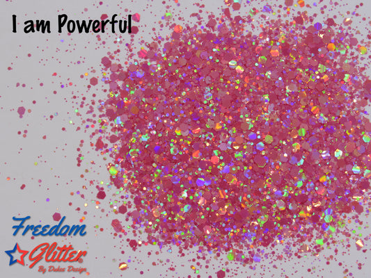 I am Powerful (Pearl Holographic Glitter)