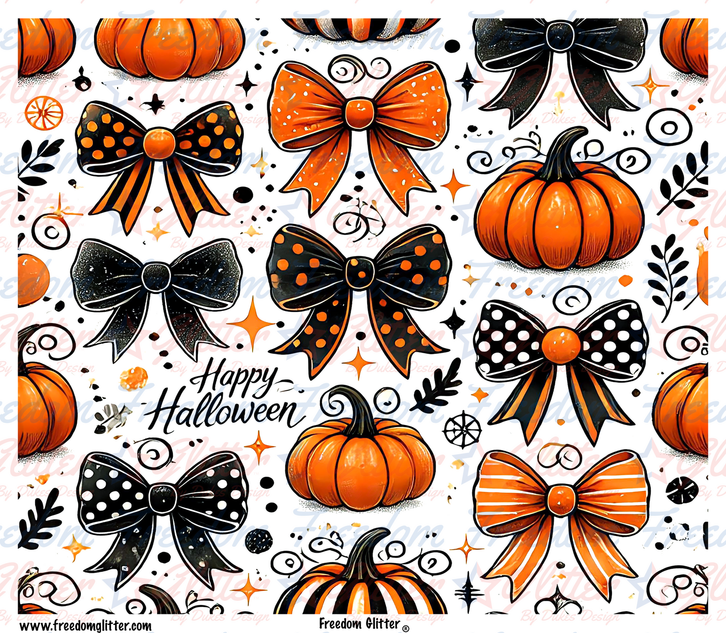 Pumpkins & Bows 1 (Printed Vinyl)