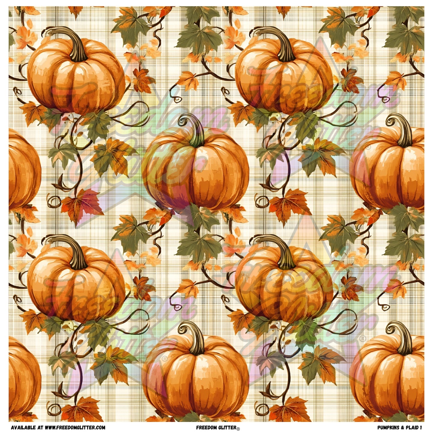 Pumpkins & Plaid 1 (Printed Vinyl)