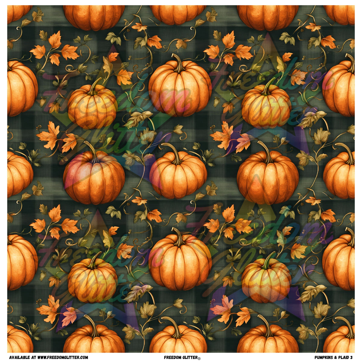 Pumpkins & Plaid 3 (Printed Vinyl)