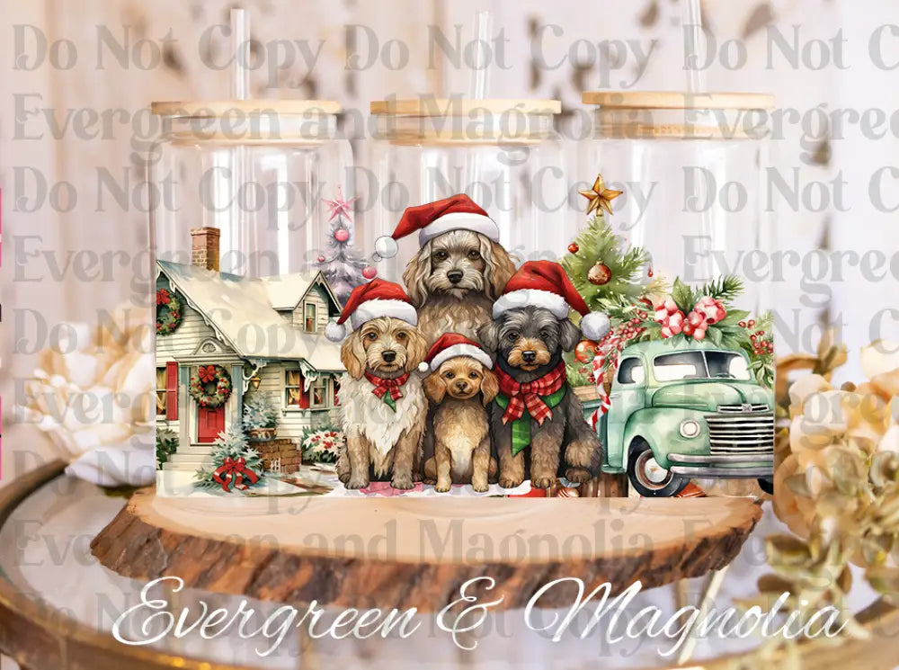 Puppy Christmas Family Animals