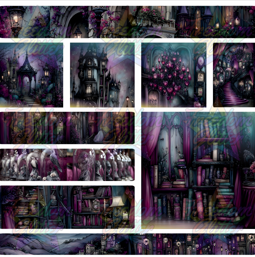 Mixed Image Sheet - Purple Enchanted (Printed Vinyl)