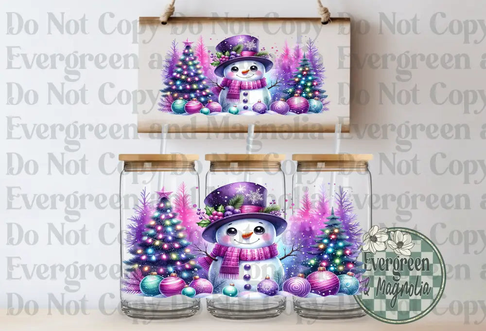 Purple Snowman