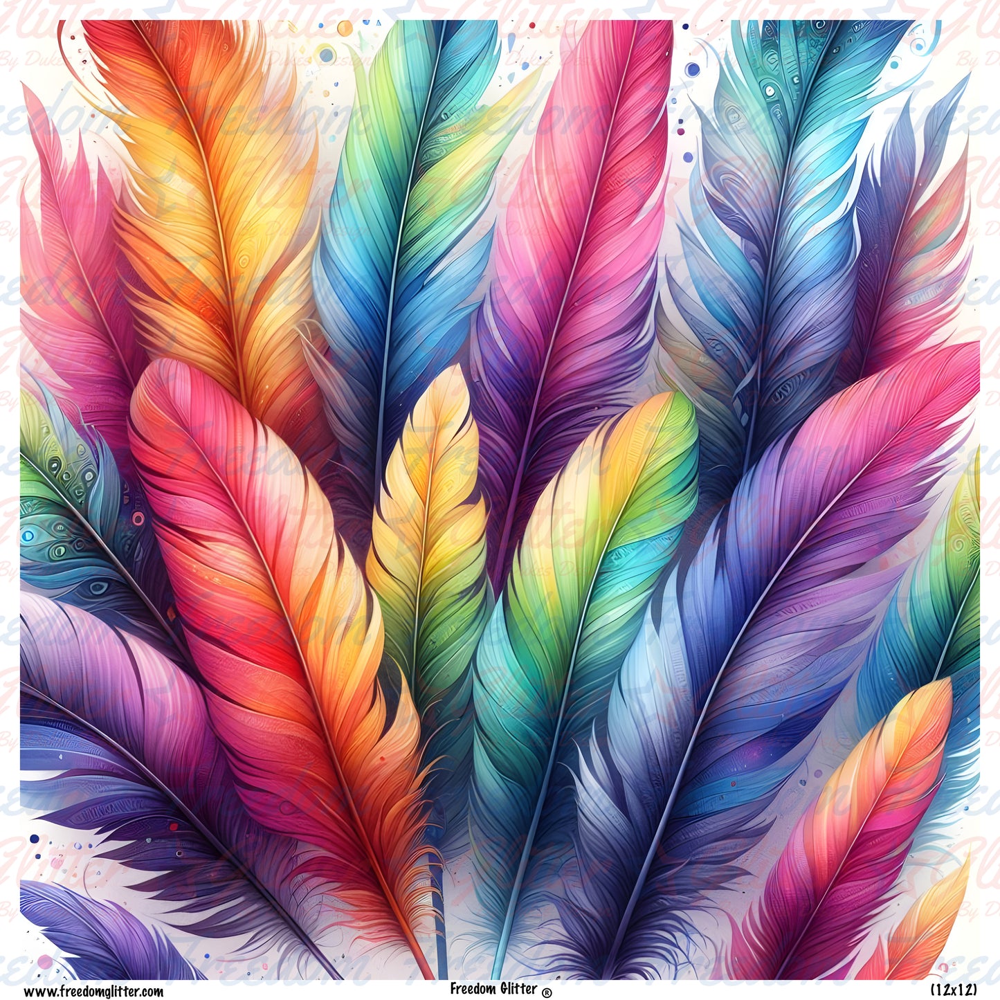 Rainbow Feathers 11 (Printed Vinyl)