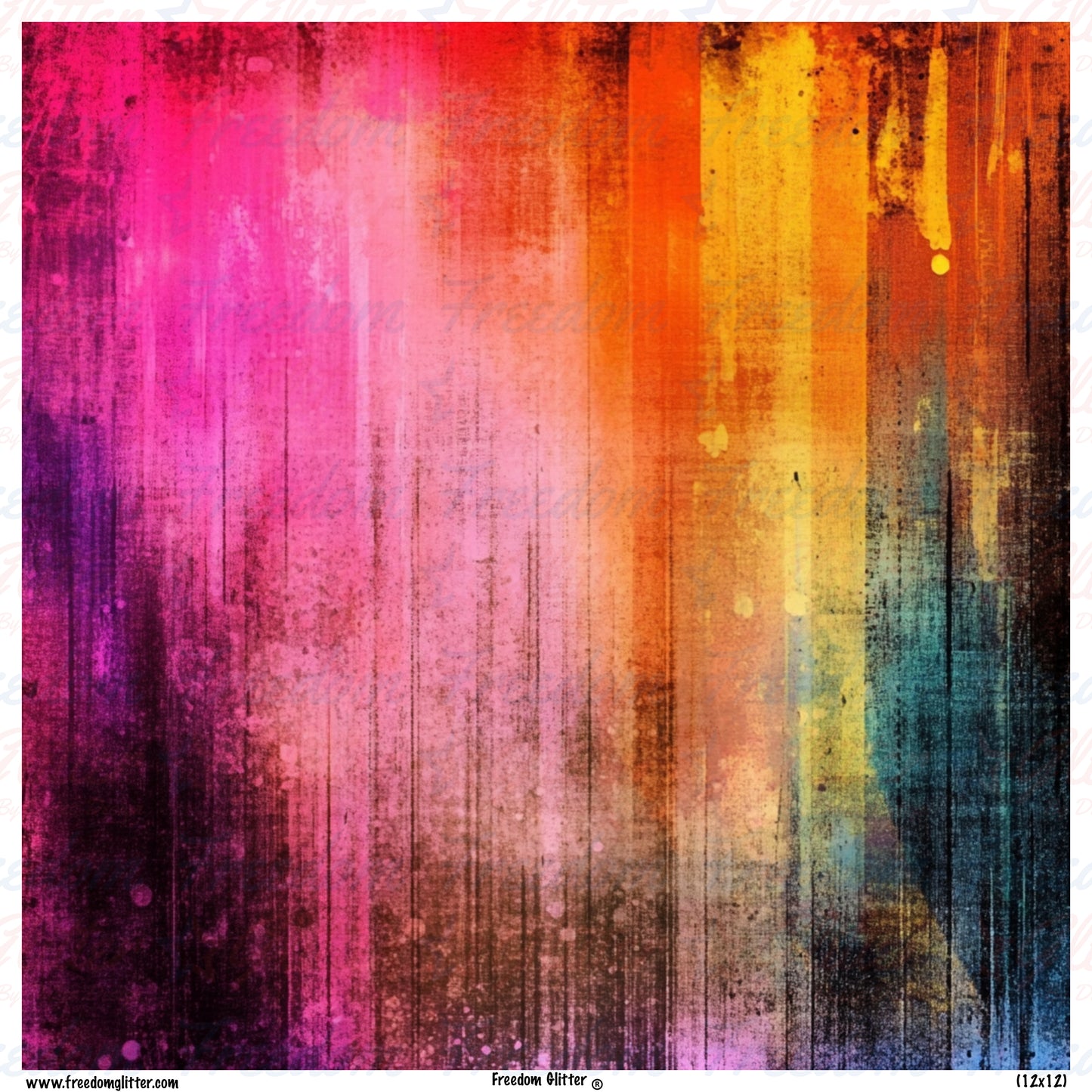 Rainbow Grunge 1 (Printed Vinyl)