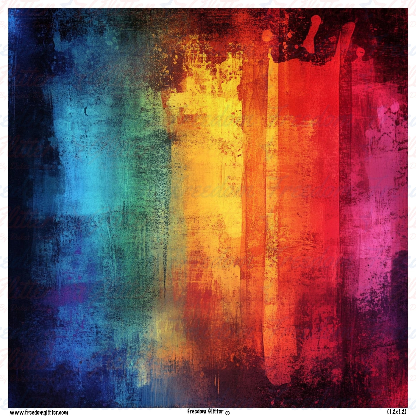 Rainbow Grunge 7 (Printed Vinyl)