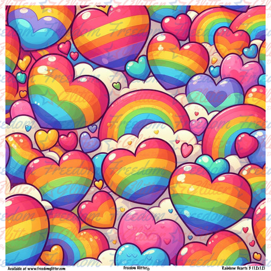 Rainbow Hearts 3 (Printed Vinyl)