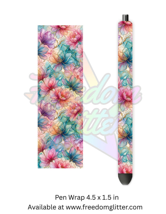 Rainbow Ink Floral 1 (Printed Vinyl)