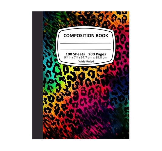 Rainbow Leopard Print 10 Notebook Cover
