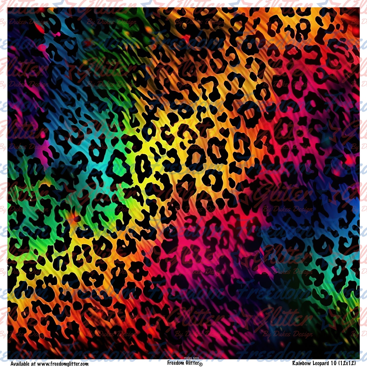 Rainbow Leopard Print 10 (Printed Vinyl)