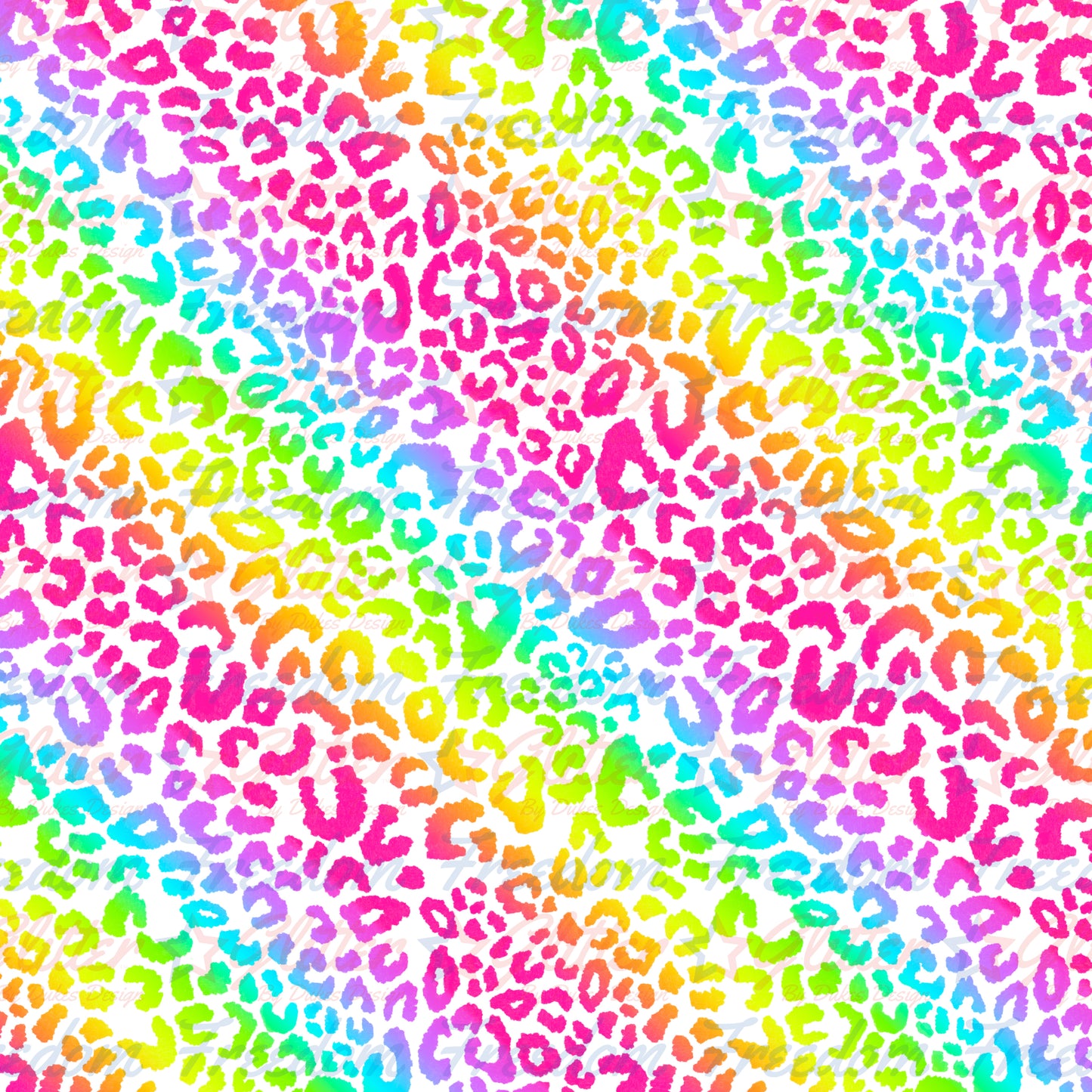 Rainbow Leopard Print 1 (Printed Vinyl)