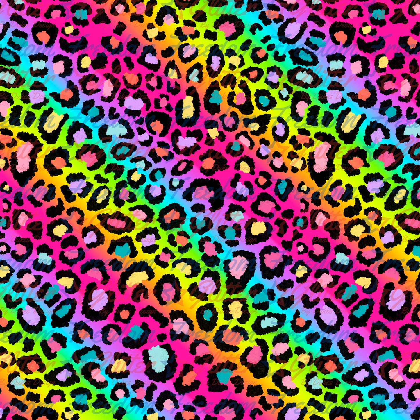 Rainbow Leopard Print 2 (Printed Vinyl)