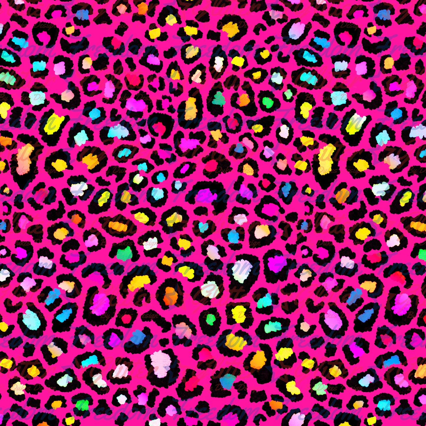 Rainbow Leopard Print 4 (Printed Vinyl)