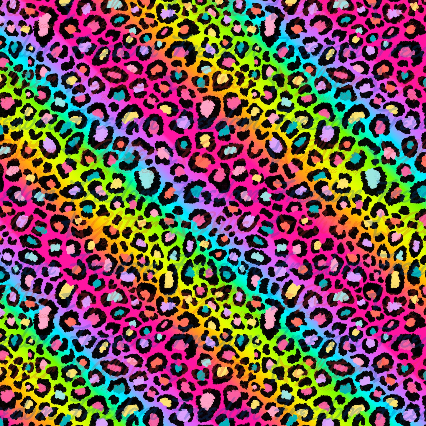 Rainbow Leopard Print 5 (Printed Vinyl)