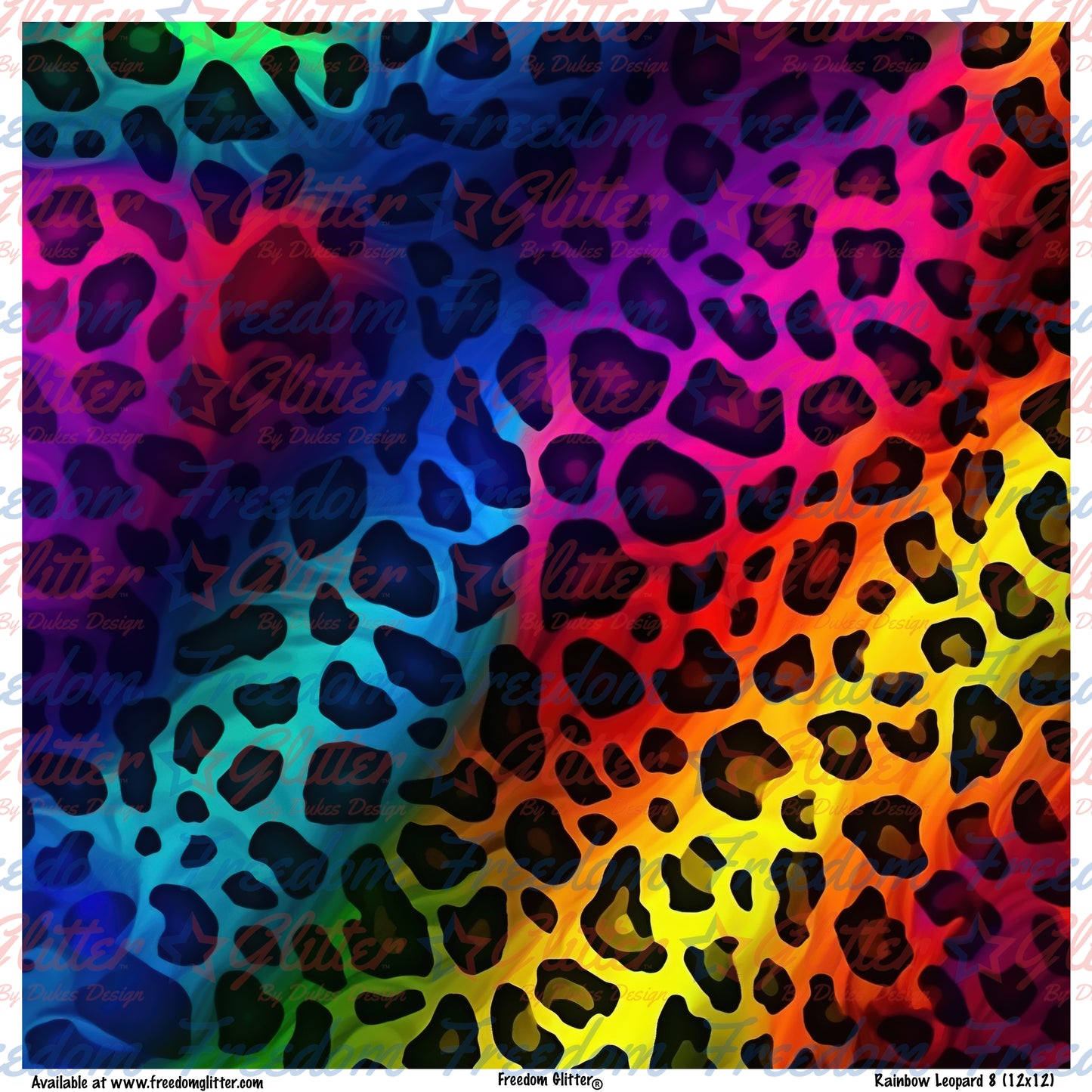 Rainbow Leopard Print 8 (Printed Vinyl)