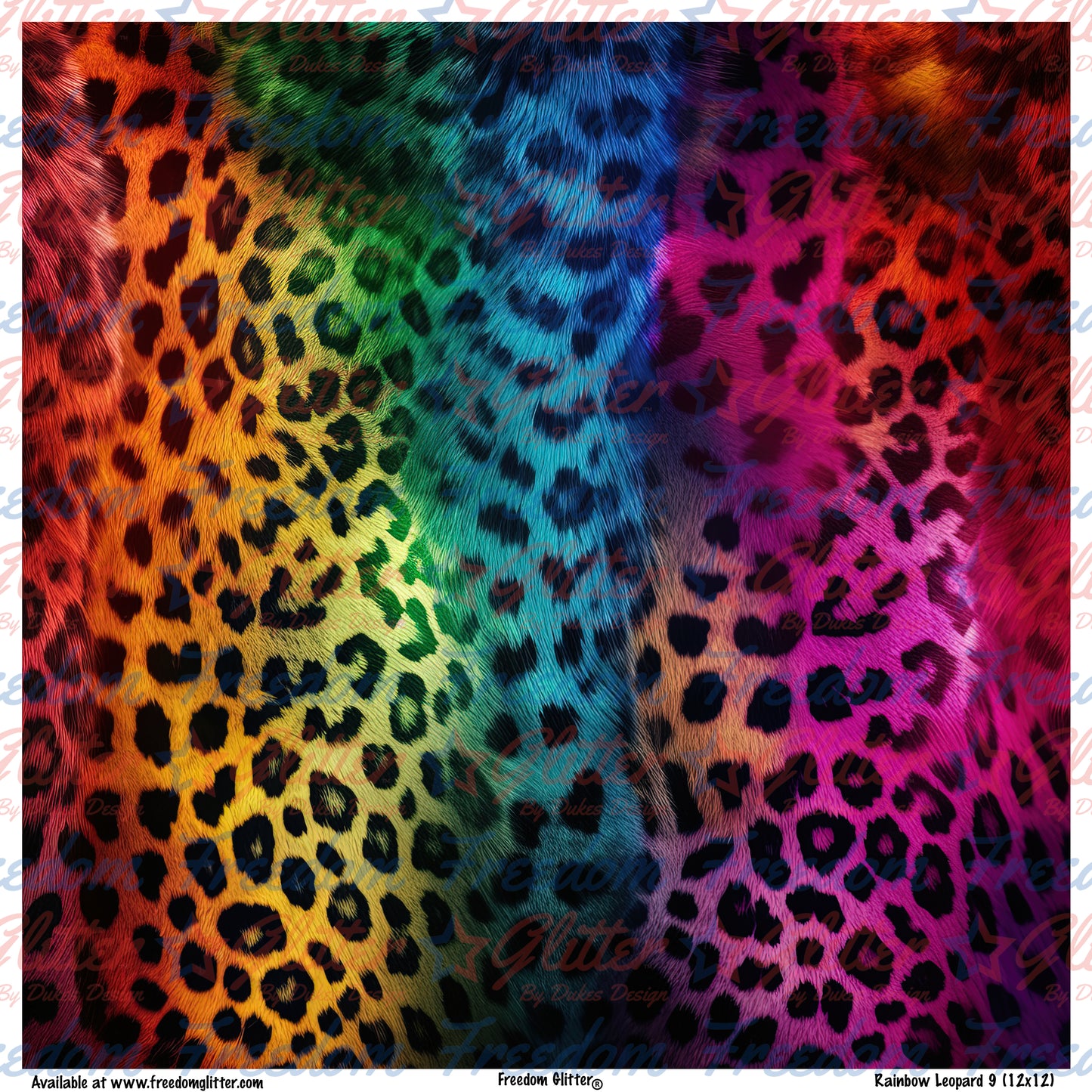 Rainbow Leopard Print 9 (Printed Vinyl)