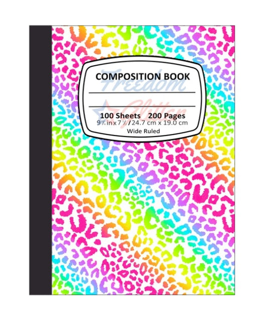 Rainbow Leopard Print 1 Notebook Cover