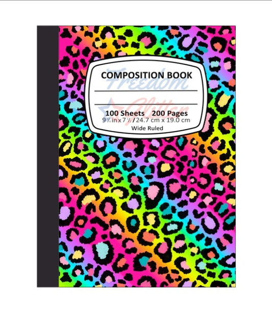 Rainbow Leopard Print 2 Notebook Cover