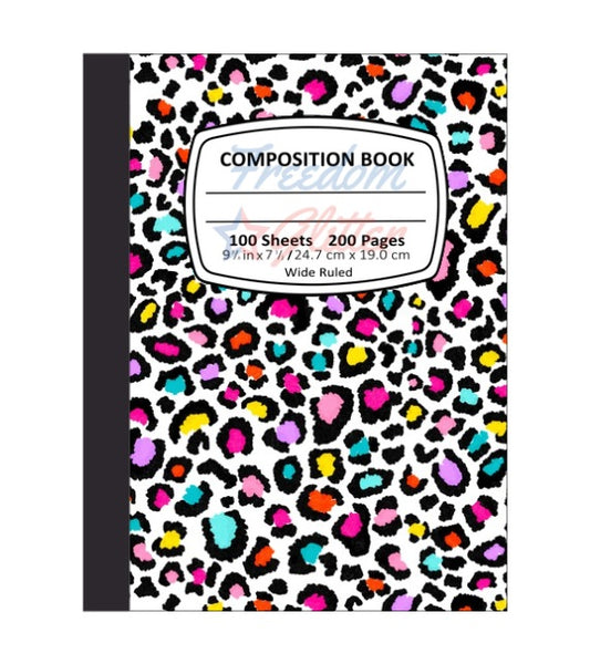 Rainbow Leopard Print 3 Notebook Cover
