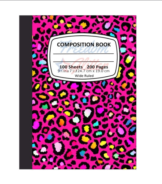 Rainbow Leopard Print 4 Notebook Cover