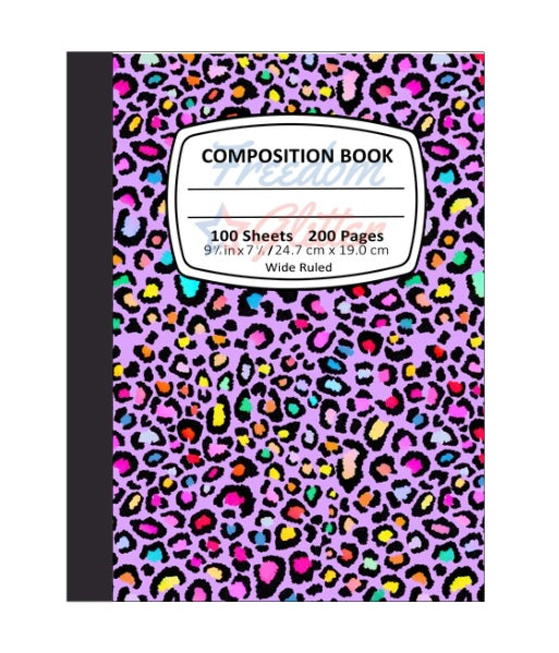 Rainbow Leopard Print 6 Notebook Cover