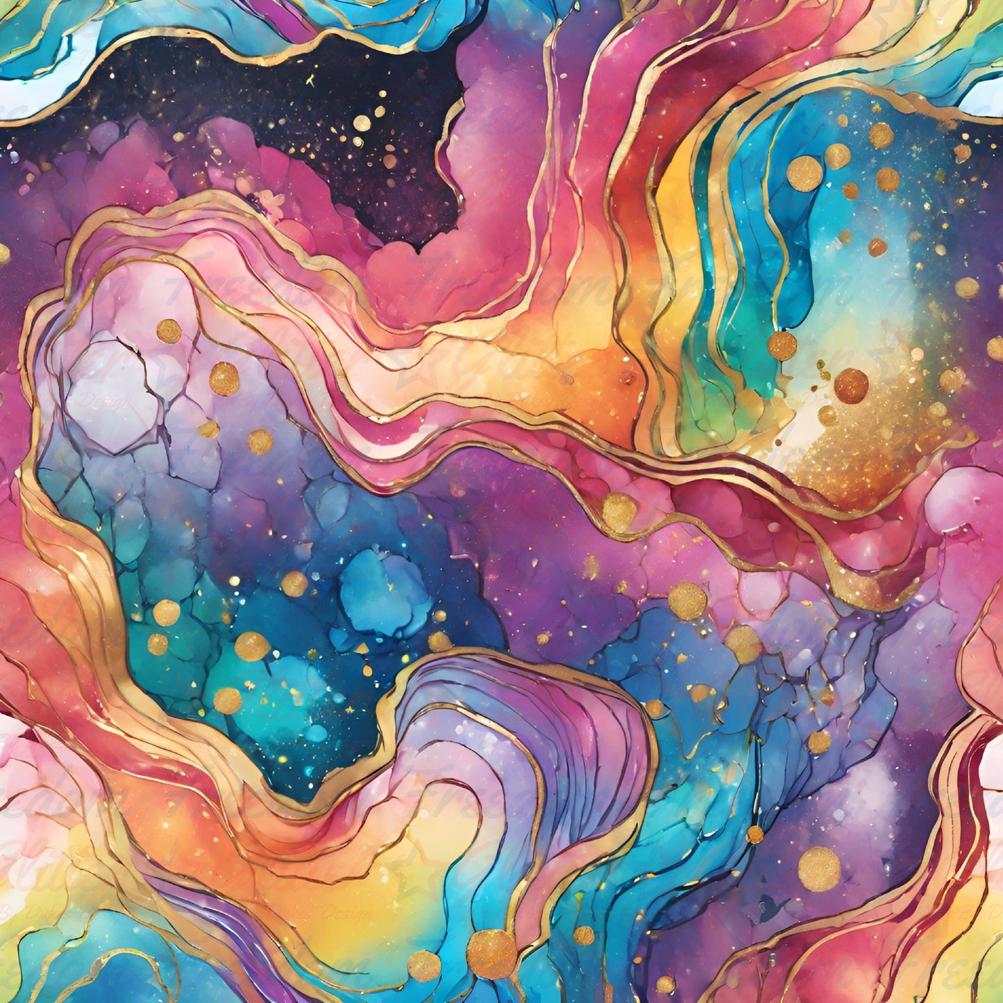 Rainbow Marble 3 (Printed Vinyl)