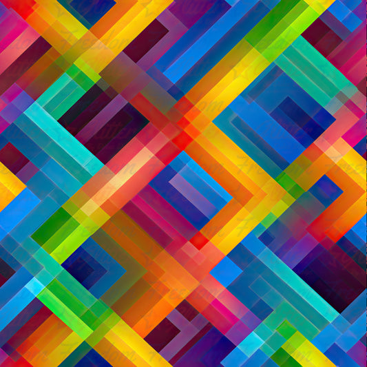Rainbow Plaid (Printed Vinyl)
