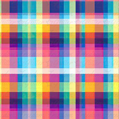 Rainbow Plaid (Printed Vinyl)