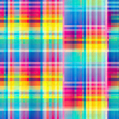 Rainbow Plaid (Printed Vinyl)