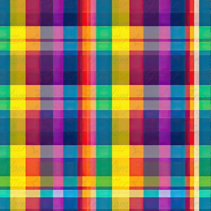 Rainbow Plaid (Printed Vinyl)