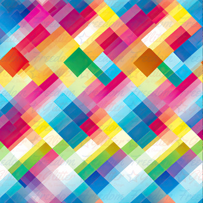 Rainbow Plaid (Printed Vinyl)