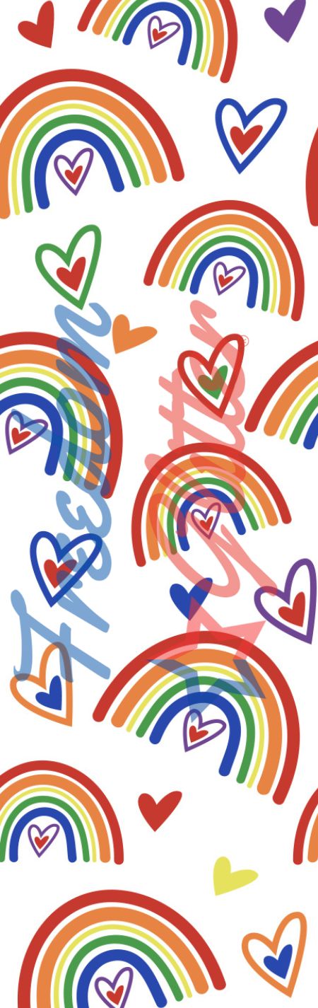 Rainbow Pride Heart Pen Wrap (Vinyl)
