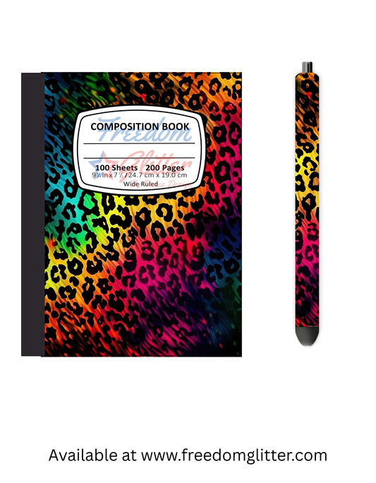 Rainbow Leopard Print 10 Notebook Cover