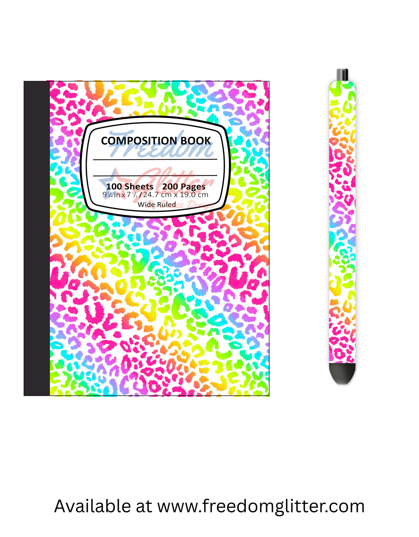 Rainbow Leopard Print 1 Notebook Cover