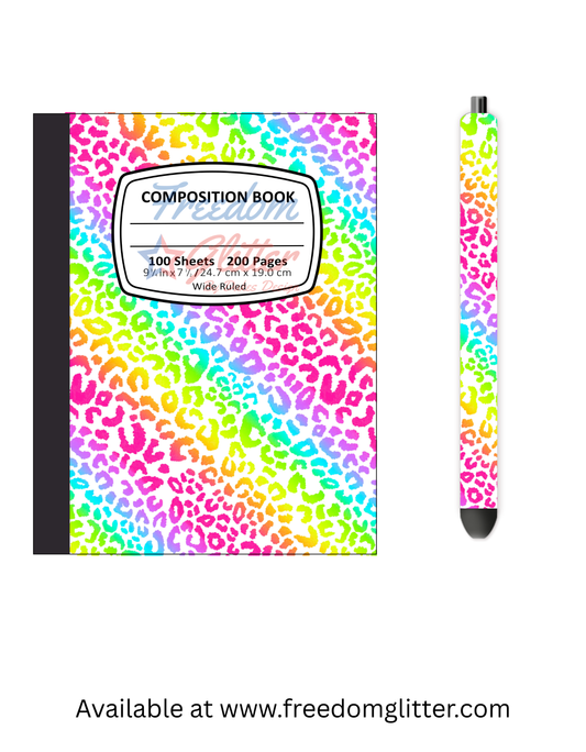 Rainbow Leopard Print 1 Notebook Cover