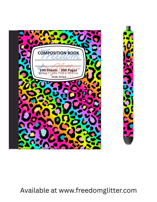 Rainbow Leopard Print 2 Notebook Cover