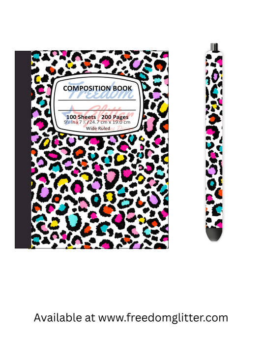 Rainbow Leopard Print 3 Notebook Cover