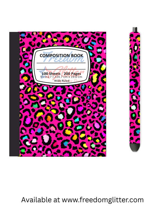 Rainbow Leopard Print 4 Notebook Cover