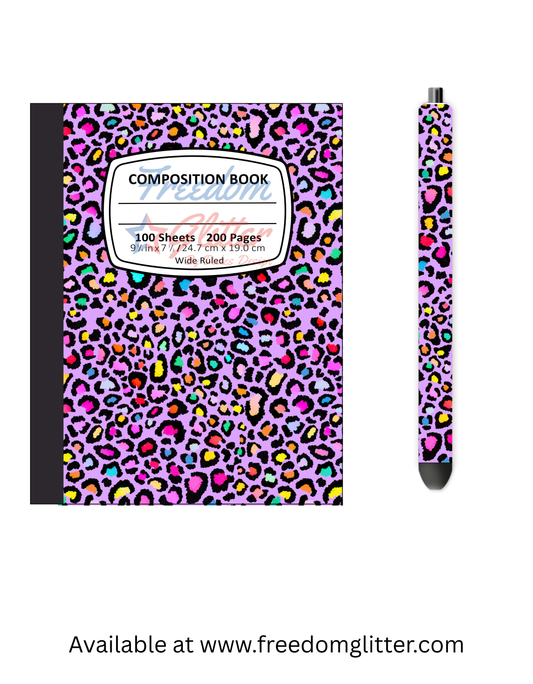 Rainbow Leopard Print 6 Notebook Cover