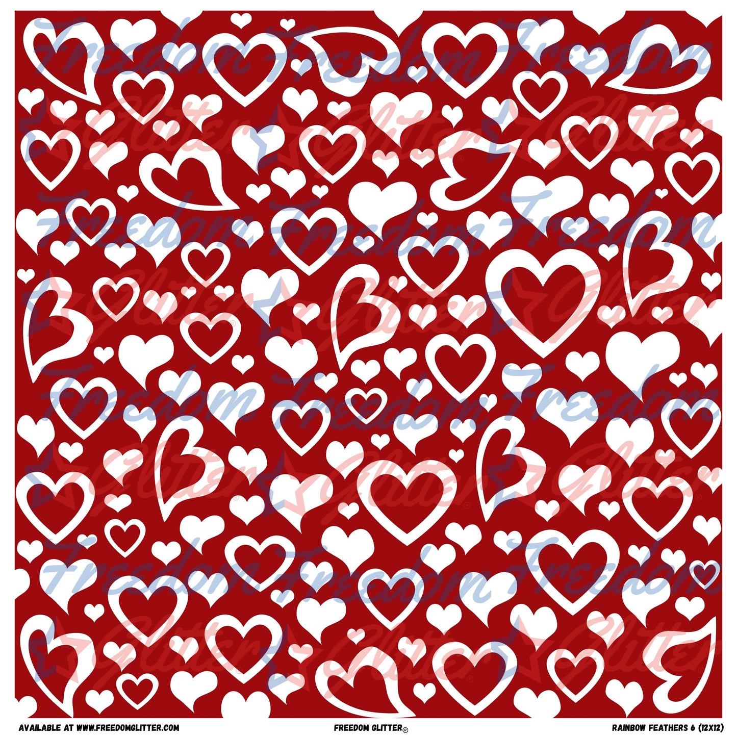 Red & White Hearts (Printed Vinyl)