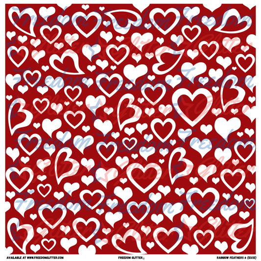 Red & White Hearts (Printed Vinyl)