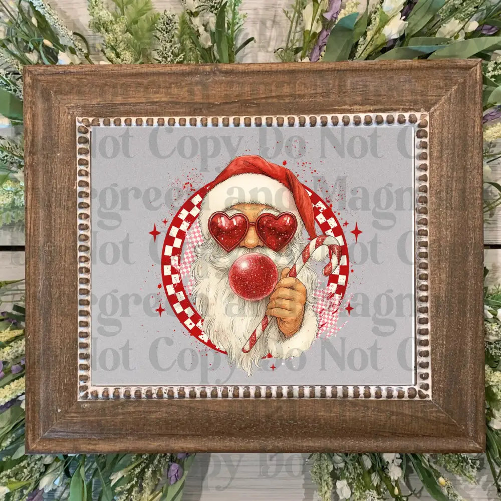 Red glitter santa