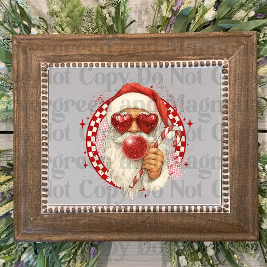Red glitter santa